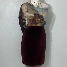 Load image into Gallery viewer, Vivienne Westwood Vintage 1990s Purple Velvet Pencil Skirt