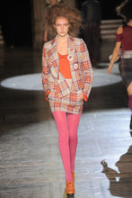 Load image into Gallery viewer, Vivienne Westwood Red Label AW 2010 Pink Tartan Wide Collar Jacket and Pockets Mini Skirt Suit