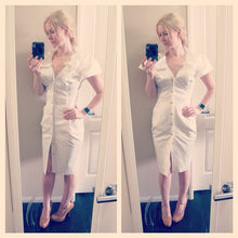 Load image into Gallery viewer, Vivienne Westwood Worlds End Shirtwaister Dress Off White