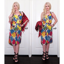 Load image into Gallery viewer, Vivienne Westwood Red Label Multi-color Harlequin Diamond Check Wrap Dress