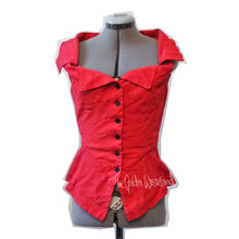 Load image into Gallery viewer, Vivienne Westwood Anglomania Sleeveless Monday Blouse Red Cotton