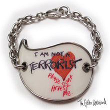 Load image into Gallery viewer, Vivienne Westwood Accessories Label I Am Not A Terrorist Bracelet