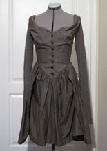 Load image into Gallery viewer, Vivienne Westwood Anglomania Long Sleeve Sunday Dress in Dark Grey