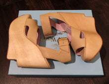 Load image into Gallery viewer, Vivienne Westwood Anglomania Label Victoria Platform Sandals in Natural Leather