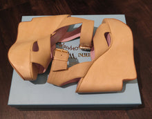 Load image into Gallery viewer, Vivienne Westwood Anglomania Label Victoria Platform Sandals in Natural Leather