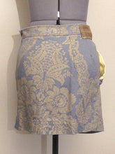 Load image into Gallery viewer, Vivienne Westwood Red Label SS 2010 Brocade Denim Pockets Mini Skirt Green