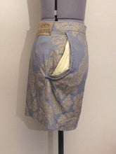 Load image into Gallery viewer, Vivienne Westwood Red Label SS 2010 Brocade Denim Pockets Mini Skirt Green