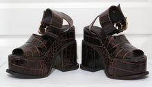 Load image into Gallery viewer, Vivienne Westwood Accessories Label Mock Croc Cocco Lucido Platform Slave Sandal Clompers
