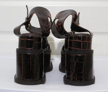 Load image into Gallery viewer, Vivienne Westwood Accessories Label Mock Croc Cocco Lucido Platform Slave Sandal Clompers