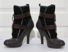 Load image into Gallery viewer, Vivienne Westwood Accessories Label Powerstation Heel Bondage Boots Black Canvas