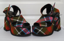 Load image into Gallery viewer, Vivienne Westwood Accessories Label Bruce of Kinnaird Tartan Platform Slave Sandal Clompers