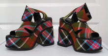 Load image into Gallery viewer, Vivienne Westwood Accessories Label Bruce of Kinnaird Tartan Platform Slave Sandal Clompers