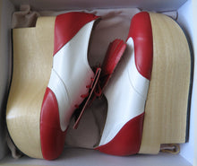 Load image into Gallery viewer, Vivienne Westwood Gold Label Rocking Horse Shoes Golfs Red and White Kid Leather