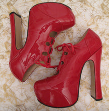 Load image into Gallery viewer, Vivienne Westwood Gold Label Custom Order Red Patent Leather Elevated Gillies Platform Shoes