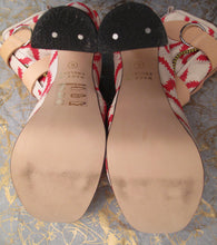 Load image into Gallery viewer, Vivienne Westwood Gold Label Elevated Bondage Boots in Red and White Squiggle Leather