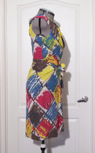 Load image into Gallery viewer, Vivienne Westwood Red Label Multi-color Harlequin Diamond Check Wrap Dress
