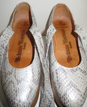 Load image into Gallery viewer, Vivienne Westwood Vintage 1980s Gold Label Rocking Horse Shoes Ballerina Grey Python