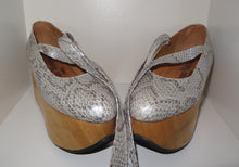 Load image into Gallery viewer, Vivienne Westwood Vintage 1980s Gold Label Rocking Horse Shoes Ballerina Grey Python
