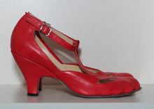 Load image into Gallery viewer, Vivienne Westwood Gold Label Low Heel T-Strap Red Leather