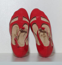 Load image into Gallery viewer, Vivienne Westwood Gold Label Low Heel T-Strap Red Leather