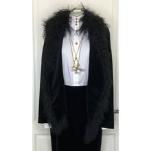 Load image into Gallery viewer, Vivienne Westwood Red Label Goat Fur Black Velvet Jacket