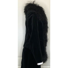 Load image into Gallery viewer, Vivienne Westwood Red Label Goat Fur Black Velvet Jacket