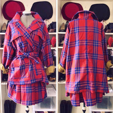 Load image into Gallery viewer, Vivienne Westwood Anglomania AW 2011 Builders Coat in Red Lyon Tartan