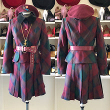 Load image into Gallery viewer, Vivienne Westwood Japan Label mid-2010s Lindsay Tartan and Black Velvet Trim Skirt Suit