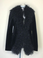 Load image into Gallery viewer, Vivienne Westwood Black Velvet Jacket with Fur Trim