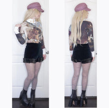 Load image into Gallery viewer, Vivienne Westwood Red Label 2014 Faux Fur Trim Velvet Hot Pants