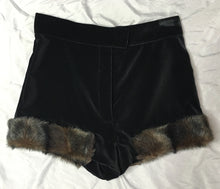 Load image into Gallery viewer, Vivienne Westwood Faux Fur Velvet 3-Piece Coat Corset Shorts Set Suit