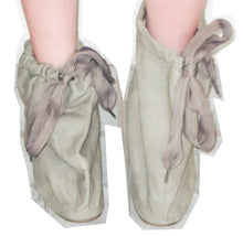 Load image into Gallery viewer, Vivienne Westwood Accessories Label Kitten Heel Sack Boots Grey Suede