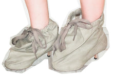 Load image into Gallery viewer, Vivienne Westwood Accessories Label Kitten Heel Sack Boots Grey Suede