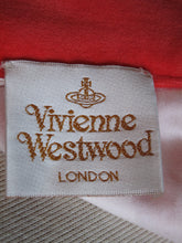 Load image into Gallery viewer, Vivienne Westwood Gold Label Red Orange Velvet Knee Length Asymmetrical Side Slit Skirt