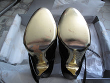 Load image into Gallery viewer, Vivienne Westwood Accessories Label Roman Boot Nero Black Suede and Patent Leather