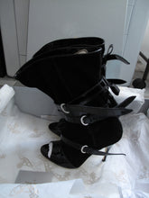 Load image into Gallery viewer, Vivienne Westwood Accessories Label Roman Boot Nero Black Suede and Patent Leather