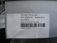 Load image into Gallery viewer, Vivienne Westwood Accessories Label Roman Boot Nero Black Suede and Patent Leather
