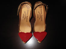 Load image into Gallery viewer, Vivienne Westwood Melissa Lady Dragon Heels Gold Red Heart