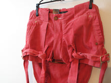 Load image into Gallery viewer, Vivienne Westwood Anglomania Lee Red Denim Bondage Shorts