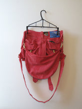Load image into Gallery viewer, Vivienne Westwood Anglomania Lee Red Denim Bondage Shorts