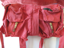 Load image into Gallery viewer, Vivienne Westwood Anglomania Lee Red Denim Bondage Shorts