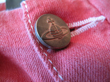 Load image into Gallery viewer, Vivienne Westwood Anglomania Lee Red Denim Bondage Shorts