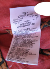 Load image into Gallery viewer, Vivienne Westwood Anglomania Lee Red Denim Bondage Shorts