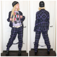 Load image into Gallery viewer, Vivienne Westwood Vintage MacPoiret Purple Tartan Bondage Pants