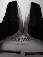 Load image into Gallery viewer, Vivienne Westwood Accessories Label Stilleto Black Suede Strappy Pumps