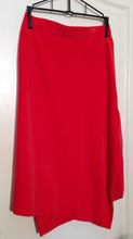 Load image into Gallery viewer, Vivienne Westwood Gold Label Red Orange Velvet Knee Length Asymmetrical Side Slit Skirt