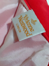 Load image into Gallery viewer, Vivienne Westwood Gold Label Red Orange Velvet Knee Length Asymmetrical Side Slit Skirt