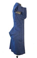 Load image into Gallery viewer, Vivienne Westwood Worlds End Shirtwaister Button-up Dress Blue White Micro Tartan