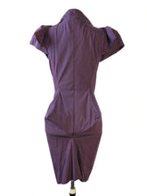 Load image into Gallery viewer, Vivienne Westwood Worlds End Shirtwaister Button-up Dress Red Navy Pinstripe