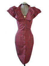 Load image into Gallery viewer, Vivienne Westwood Worlds End Shirtwaister Button-up Dress Red Micro Tartan